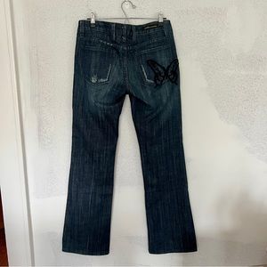 Dark Wash Bootcut Butterfly Jeans